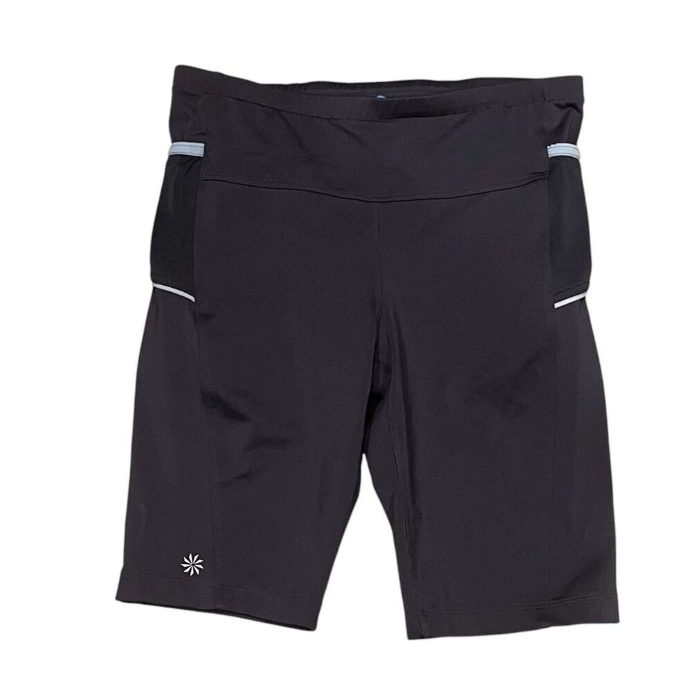 ATHLETA Women's Bike Shorts Side Pockets Dark GRAY Sz S